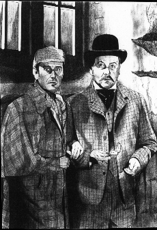 Dr. Watson and Sherlock Holmes - Illustration by Helen
Cohen